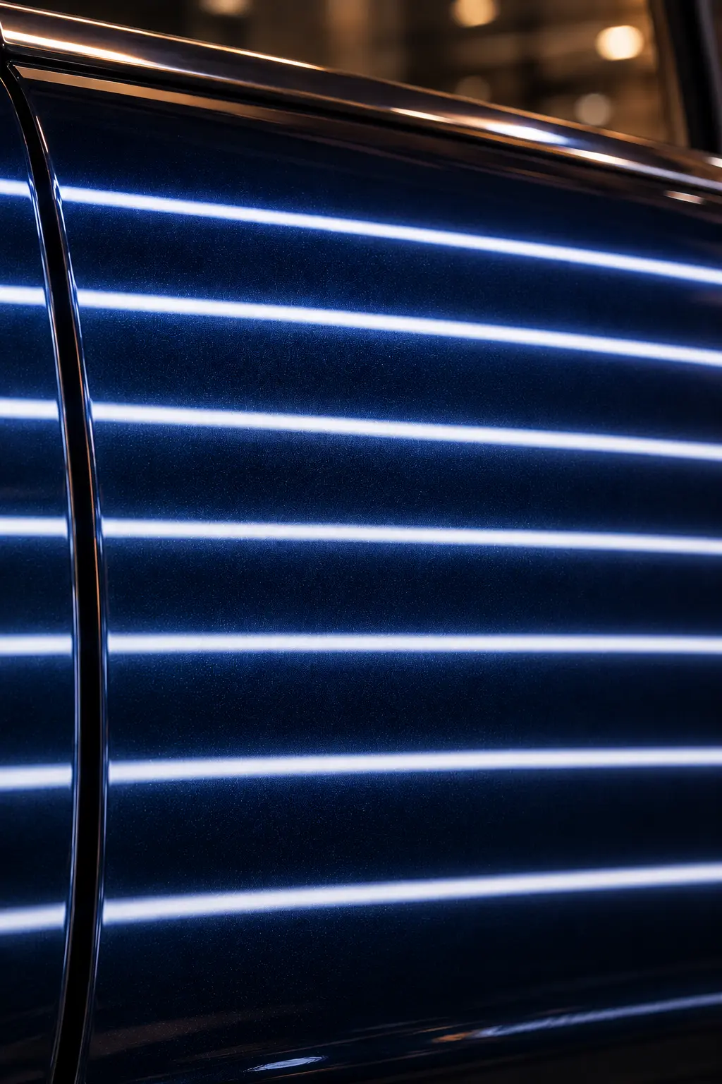 Straight reflection board lines after paintless dent repair